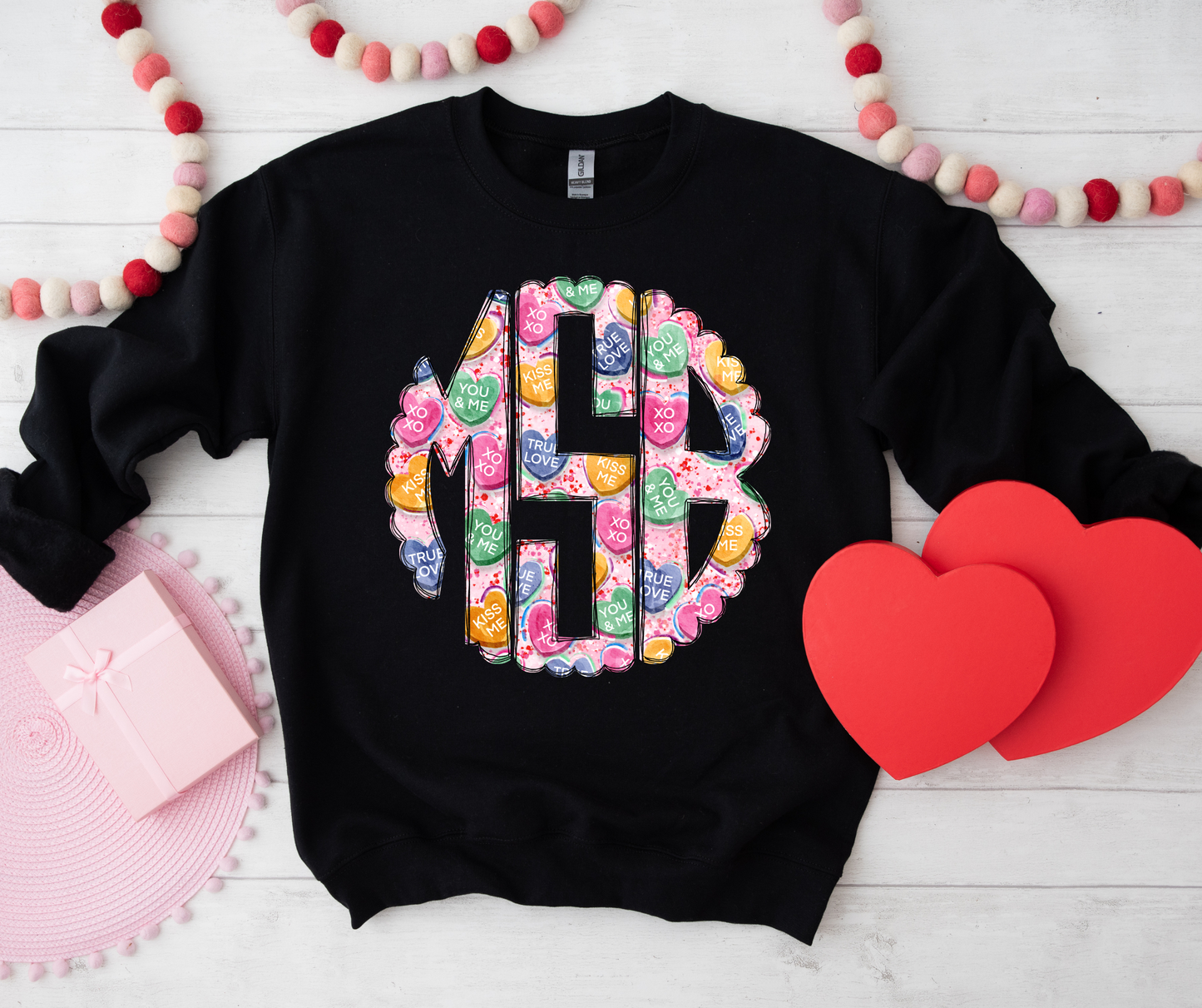 Candy Hearts Monogram