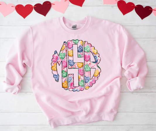 Candy Hearts Monogram