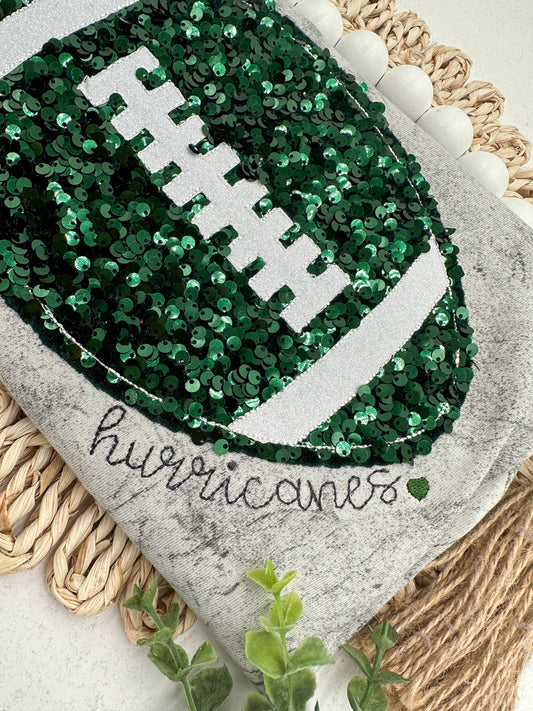 Sequin Football team tee