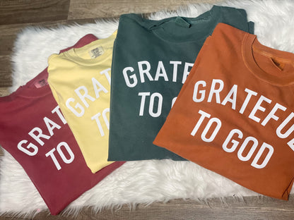 Grateful to God Long sleeve Comfort Colors