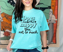Load image into Gallery viewer, Dogs make me happy Comfort Colors tee
