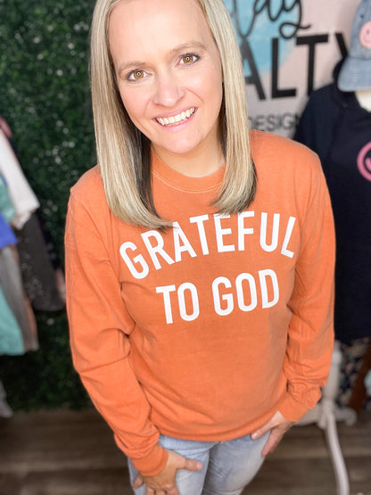 Grateful to God Long sleeve Comfort Colors